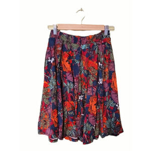 LuLaRoe red and purple floral skirt XS